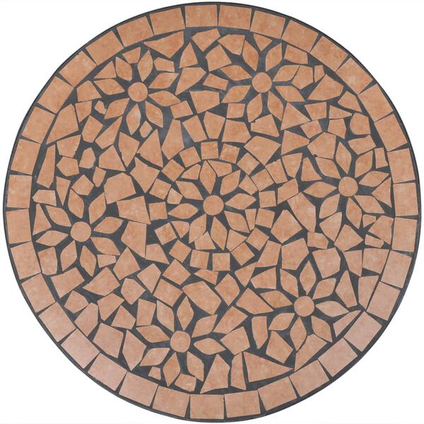 vidaXL Bistropöytä terrakotta 60 cm mosaiikki