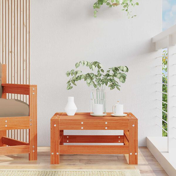 vidaXL Puutarhan jalkatuki Massiivim&auml;nty Vahans&auml;vyinen Ruskea