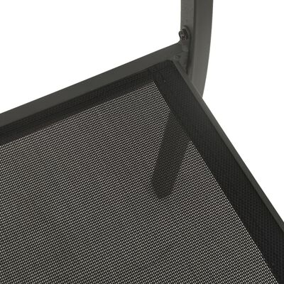 vidaXL Puutarhatuolit 2 kpl textilene ja teräs musta ja antrasiitti