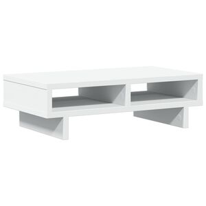 vidaXL N&auml;ytt&ouml;teline valkoinen 50x27x15 cm tekninen puu