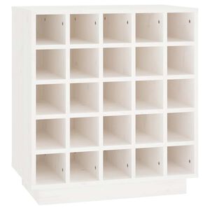 vidaXL Viinikaappi valkoinen 55,5x34x61 cm t&auml;ysi m&auml;nty