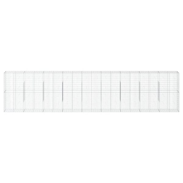 vidaXL Kivikori katolla 900x50x200 cm galvanoitu rauta