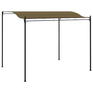 vidaXL Aurinkokatos 3x2,4 m ruskeanharmaa 180 g/m&sup2;