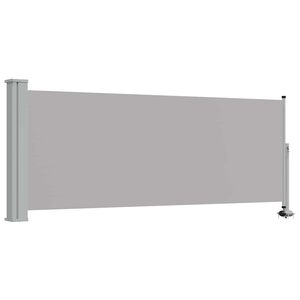 vidaXL Sis&auml;&auml;nvedett&auml;v&auml; terassin sivumarkiisi 100 x 300 cm harmaa
