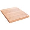 vidaXL Kylpyhuoneen ty&ouml;taso v.ruskea 40x50x(2-4)cm k&auml;sitelty t&auml;ysi puu