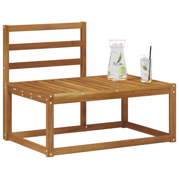 vidaXL Ulkomoduulisohva Luonnollinen 91 x 63 x 73 cm Tihe&auml; akasiapuu