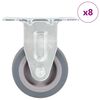 vidaXL Rullapy&ouml;r&auml;t kiinte&auml;t 8 kpl 50 mm