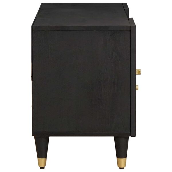 vidaXL TV-kaappi hyllyllä Musta 105 x 33 x 46 cm Kiinteä mango puu