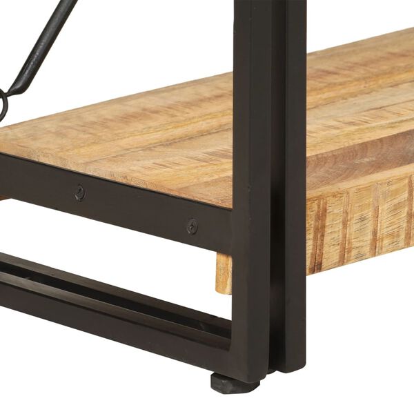 vidaXL 3-tasoinen kirjahylly 90x30x80 cm t&auml;ysi mangopuu