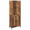 vidaXL Korkea kaappi Vanha Puu 69,5 x 34 x 180 cm Tekninen puu