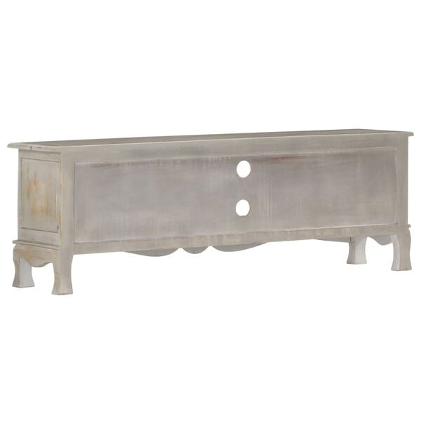 vidaXL TV-taso harmaa 120x30x42 cm täysi mangopuu