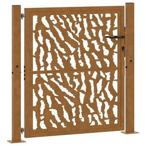 vidaXL Puutarhan portti 100x100 cm s&auml;&auml;nkest&auml;v&auml; ter&auml;s j&auml;lkikuvio