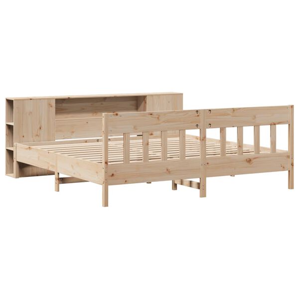 vidaXL S&auml;nky kirjahyllyll&auml; ilman patjaa 200x200 cm t&auml;ysi m&auml;nty