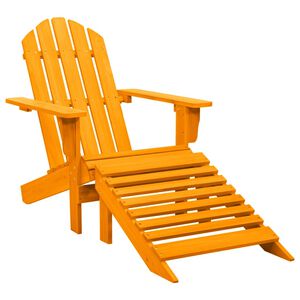 vidaXL Adirondack-puutarhatuoli rahilla t&auml;ysi kuusi oranssi