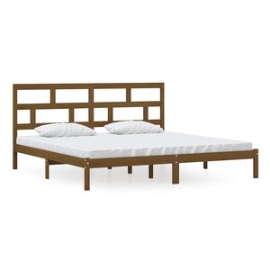 vidaXL S&auml;ngynrunko hunajanruskea t&auml;ysi m&auml;nty 200x200 cm