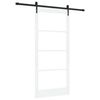vidaXL Liukuovi Valkoinen 93 x 202 cm T&auml;ysi m&auml;nty ja lasi