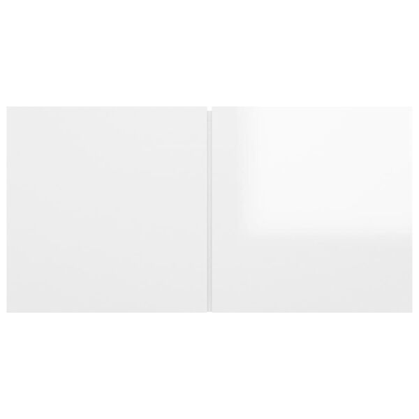 vidaXL Seinäkiinnitettävä TV-taso korkeakiilto valkoinen 60x30x30 cm