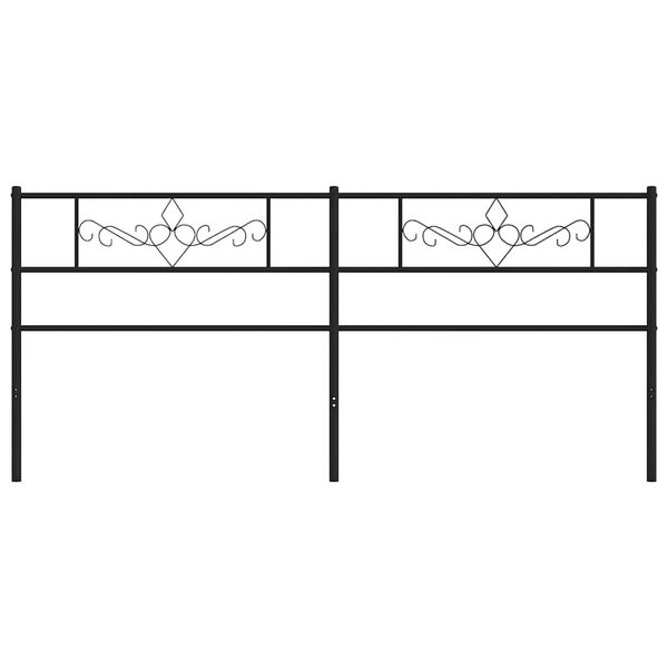 vidaXL Metallinen vaihtop&auml;&auml;ty musta 200 cm