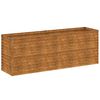 vidaXL Korotettu puutarhalaatikko 196x50x69 cm Corten-ter&auml;s