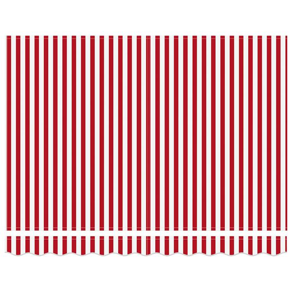vidaXL Vetoutuva markiisi Punainen ja valkoinen 300 x 250 cm