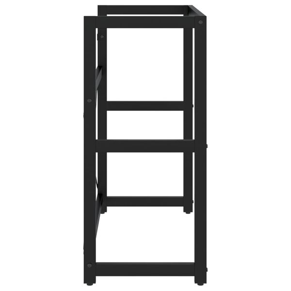 vidaXL Kylpyhuoneen pesualtaan kehys musta 79x38x83 cm rauta