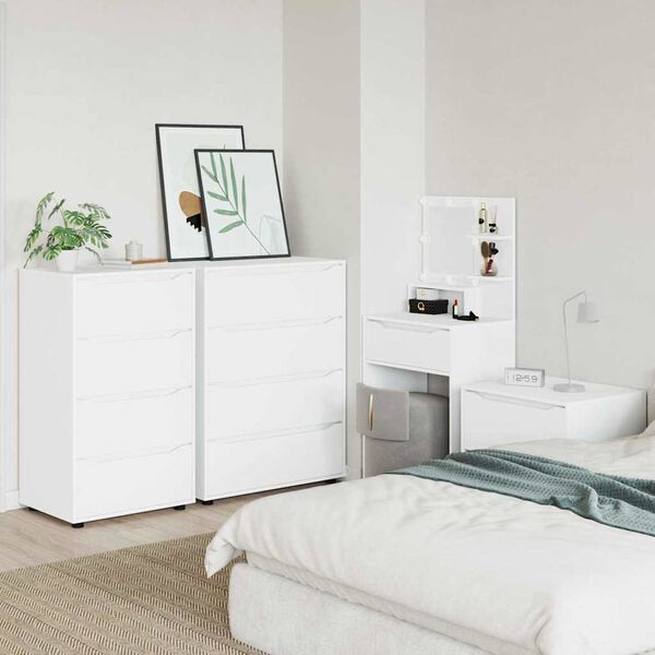 vidaXL S&auml;ilytyskaapit 2 pcs Valkoinen 60 x 48 x 105 cm Tekninen puu