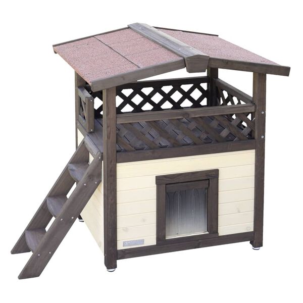 Kerbl Lämmitetty kissatalo 4 vuodenaikaa Deluxe 88x57x77 cm t.ruskea