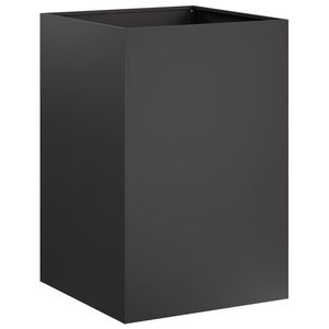 vidaXL Puutarha ruukku Musta 40 x 40 x 75 cm Kylm&auml;valssattu ter&auml;s