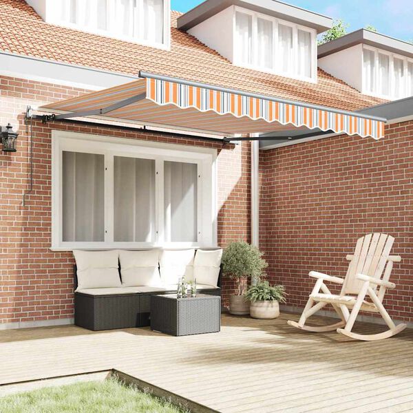 vidaXL Vetoutuva markiisi Moniv&auml;rinen 300 x 250 cm Kangas ja alumiini
