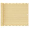 vidaXL Parvekkeen suoja beige 75x500 cm HDPE