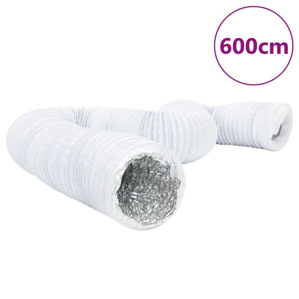 vidaXL Ilmanvaihtokanava alumiini ja PVC 6 m &Oslash;12,5 cm