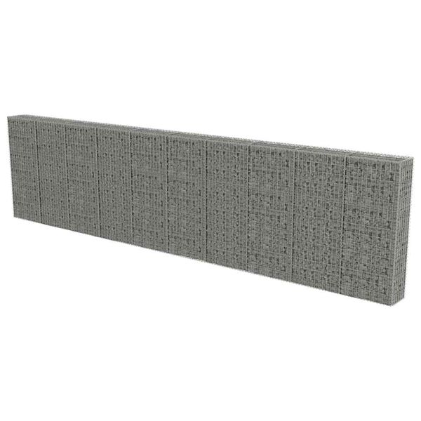 vidaXL Gabion-kivikori kansilla galvanoitu teräs 600x30x150 cm