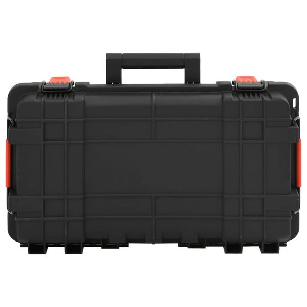 vidaXL Kannettava Flight Case Musta 56,5x34x16 cm PP