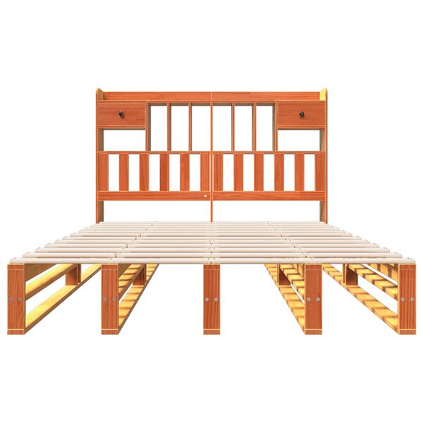 vidaXL S&auml;nky kirjahyllyll&auml; ei patjaa vahanrusk. 160x200 cm t&auml;ysi m&auml;nty