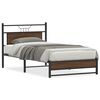 vidaXL S&auml;ngynrunko ilman patjaa ruskea tammi 107x203 cm tekninen puu