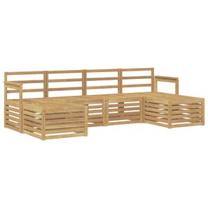 vidaXL Ulkosohvakokoelma 5 pcs valkoinen 249 x 122,5 x 73 cm