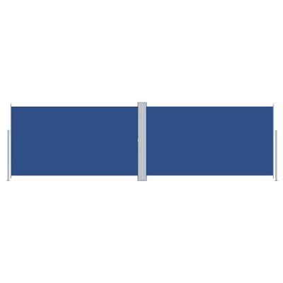 vidaXL Sisäänvedettävä sivumarkiisi sininen 180x600 cm