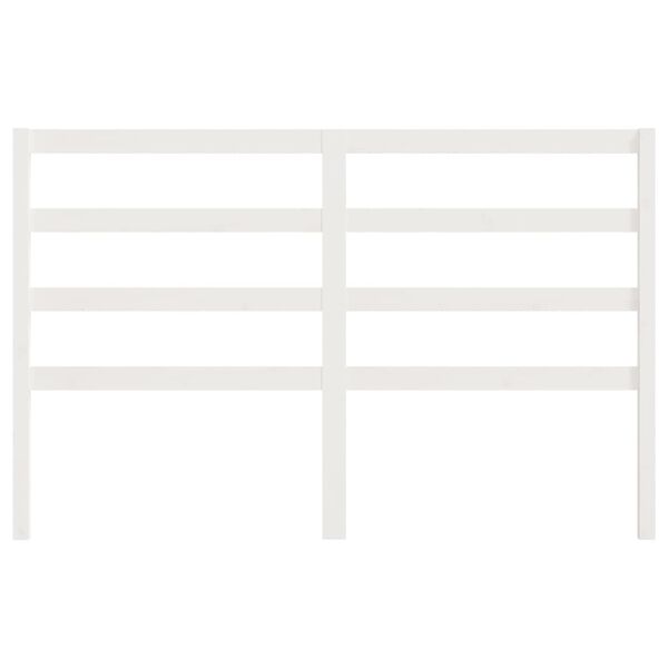 vidaXL Sängynpääty valkoinen 146x4x100 cm täysi mänty