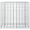 vidaXL Gabion Kohotettu Peti Hopea 90 x 50 x 80 cm Galvanoitu ter&auml;s