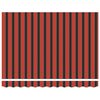 vidaXL Vetoutuva markiisi Raidallinen Oranssi ja ruskea 300 x 250 cm