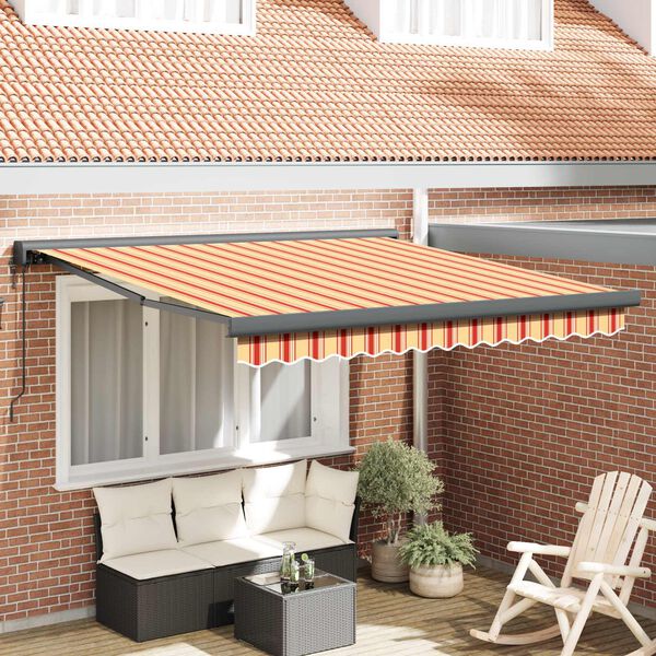 vidaXL Aurinkovarjo Keltainen ja oranssi 350 x 250 x 165 cm