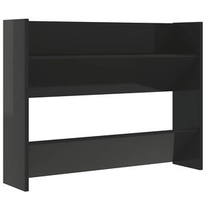 vidaXL Sein&auml;kenk&auml;kaappi korkeakiilto musta 80x18x60 cm tekninen puu