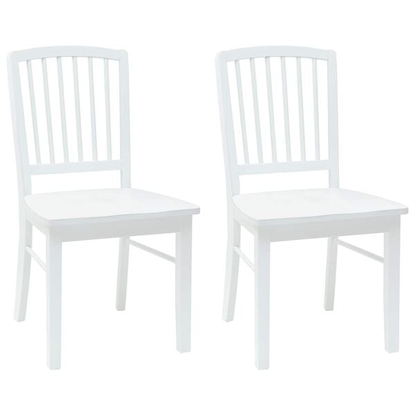 vidaXL Ruokatuolit 2 pcs Valkoinen 50 x 52,5 x 91 cm