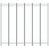 vidaXL 6-paneelinen Tilanjakaja valkoinen 240x220 cm kangas