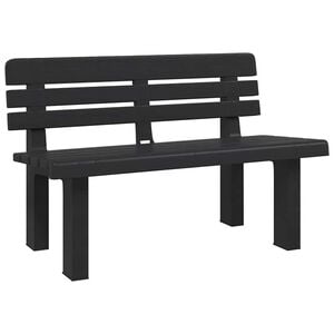 vidaXL Puutarhapenkki antrasiitti 110x52x71 cm polypropeeni