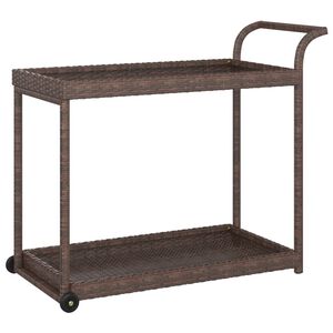 vidaXL Baarivaunu ruskea 100x45x83 cm polyrottinki