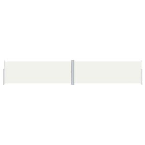 vidaXL Sis&auml;&auml;nvedett&auml;v&auml; sivumarkiisi kerma 180x1000 cm