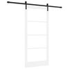 vidaXL Liukuovi ORKDAL Valkoinen 93 x 202 cm T&auml;ysi m&auml;nty ja lasi