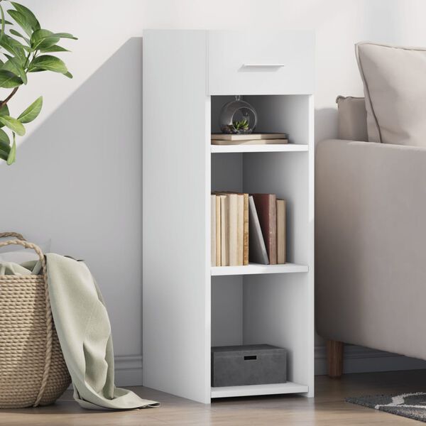 vidaXL Senkki valkoinen 30x42,5x93 cm tekninen puu