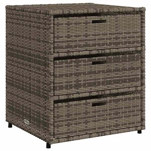 vidaXL Puutarhan s&auml;ilytyskaappi harmaa 55x59x69 cm polyrottinki